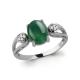 Серебряное кольцо AQUAMARINE А6577409А с фианитом и агатом