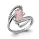 Серебряное кольцо AQUAMARINE А6579790А с фианитом и морганитом