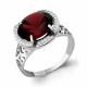 Серебряное кольцо AQUAMARINE А6580085А с фианитом и гранатом