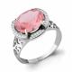 Серебряное кольцо AQUAMARINE А6580090А с фианитом и морганитом