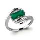 Серебряное кольцо AQUAMARINE А6580109А с фианитом и агатом