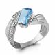 Серебряное кольцо AQUAMARINE А6580292А с топазом и фианитом