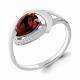 Серебряное кольцо AQUAMARINE А6580403А с фианитом и гранатом
