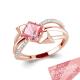 Кольцо из золочёного серебра AQUAMARINE А65855504А-п с фианитом и топазом Swarovski