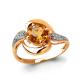 Кольцо из золочёного серебра AQUAMARINE А6588006А-п с фианитом и цитрином