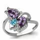 Серебряное кольцо AQUAMARINE А6588530А с топазом, фианитом и аметистом