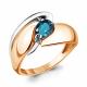 Кольцо из золочёного серебра AQUAMARINE А6590208-пк с Лондон топазом