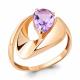 Кольцо из золочёного серебра AQUAMARINE А6590704-п с аметистом