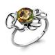 Серебряное кольцо AQUAMARINE А6592819А с фианитом и султанитом