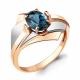 Кольцо из золочёного серебра AQUAMARINE А6593008-пк с Лондон топазом