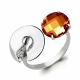 Серебряное кольцо AQUAMARINE А6594614А с фианитом и кварцем