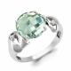 Серебряное кольцо AQUAMARINE А6594815А с фианитом и празиолитом