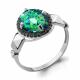 Серебряное кольцо AQUAMARINE А6598496Ч с фианитом, опалом и ювелирным кристаллом