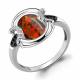 Серебряное кольцо AQUAMARINE А6599187Ч с фианитом, опалом и ювелирным кристаллом