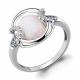 Серебряное кольцо AQUAMARINE А6599198Б с фианитом и опалом
