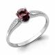 Серебряное кольцо AQUAMARINE А67066710 с фианитом и ювелирным кристаллом