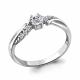 Серебряное кольцо AQUAMARINE А67125А с фианитом