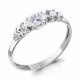 Серебряное кольцо AQUAMARINE А67184А с фианитом