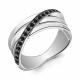 Серебряное кольцо AQUAMARINE А67211Ч с ювелирным кристаллом