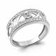 Серебряное кольцо AQUAMARINE А67226А с фианитом
