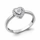 Серебряное кольцо AQUAMARINE А67363А с фианитом