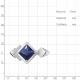 Серебряное кольцо AQUAMARINE А67407АБ с фианитом и гидротермальным сапфиром