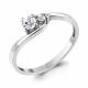 Серебряное кольцо AQUAMARINE А67418А с фианитом