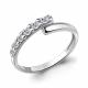 Серебряное кольцо AQUAMARINE А67701А с фианитом