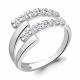 Серебряное кольцо AQUAMARINE А67702А с фианитом