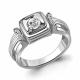 Серебряное кольцо AQUAMARINE А67730А с фианитом