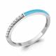 Серебряное кольцо AQUAMARINE А67761А с фианитом и эмалью