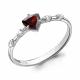 Серебряное кольцо AQUAMARINE А6779003А с фианитом и гранатом