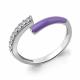 Серебряное кольцо AQUAMARINE А67815А с фианитом и эмалью
