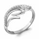 Серебряное кольцо AQUAMARINE А67859А с фианитом