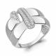 Серебряное кольцо AQUAMARINE А67862А с фианитом