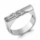 Серебряное кольцо AQUAMARINE А67958А с фианитом