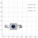 Серебряное кольцо AQUAMARINE А67966АБ с фианитом и гидротермальным сапфиром