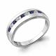 Серебряное кольцо AQUAMARINE А68014АБ с фианитом и гидротермальным сапфиром