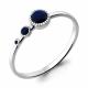 Серебряное кольцо AQUAMARINE А68106Б с гидротермальным сапфиром