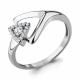 Серебряное кольцо AQUAMARINE А68313А с фианитом