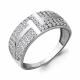 Серебряное кольцо AQUAMARINE А68382А с фианитом