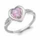 Серебряное кольцо AQUAMARINE А68398АД с фианитом и ювелирным кристаллом