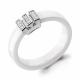 Серебряное кольцо AQUAMARINE А68445 с фианитом и керамикой