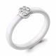 Серебряное кольцо AQUAMARINE А68447 с фианитом и керамикой