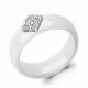 Серебряное кольцо AQUAMARINE А68458 с фианитом и керамикой