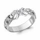 Серебряное кольцо AQUAMARINE А68498А с фианитом