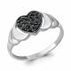 Серебряное кольцо AQUAMARINE А68521Ч с ювелирным кристаллом