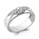 Серебряное кольцо AQUAMARINE А68525А с фианитом