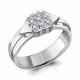Серебряное кольцо AQUAMARINE А68531А с фианитом