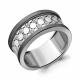 Серебряное кольцо AQUAMARINE А68654А с фианитом